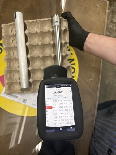 XRF Test - 6061 Bar Results