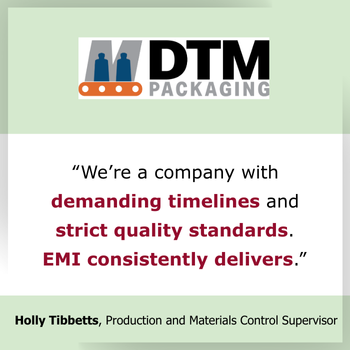 Testimonial EMI consistently meets demanding timelines and strict quality standards