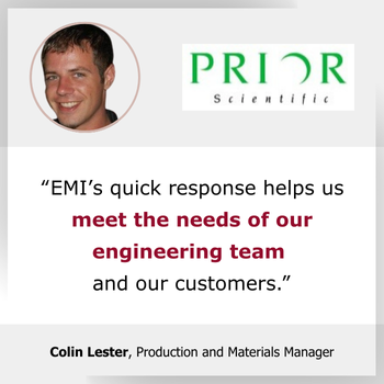 Testimonial EMI's quick response helps us meet the needs of our engineering team and our customers Testimonial EMI's quick response helps us meet the needs of our engineering team and our customers